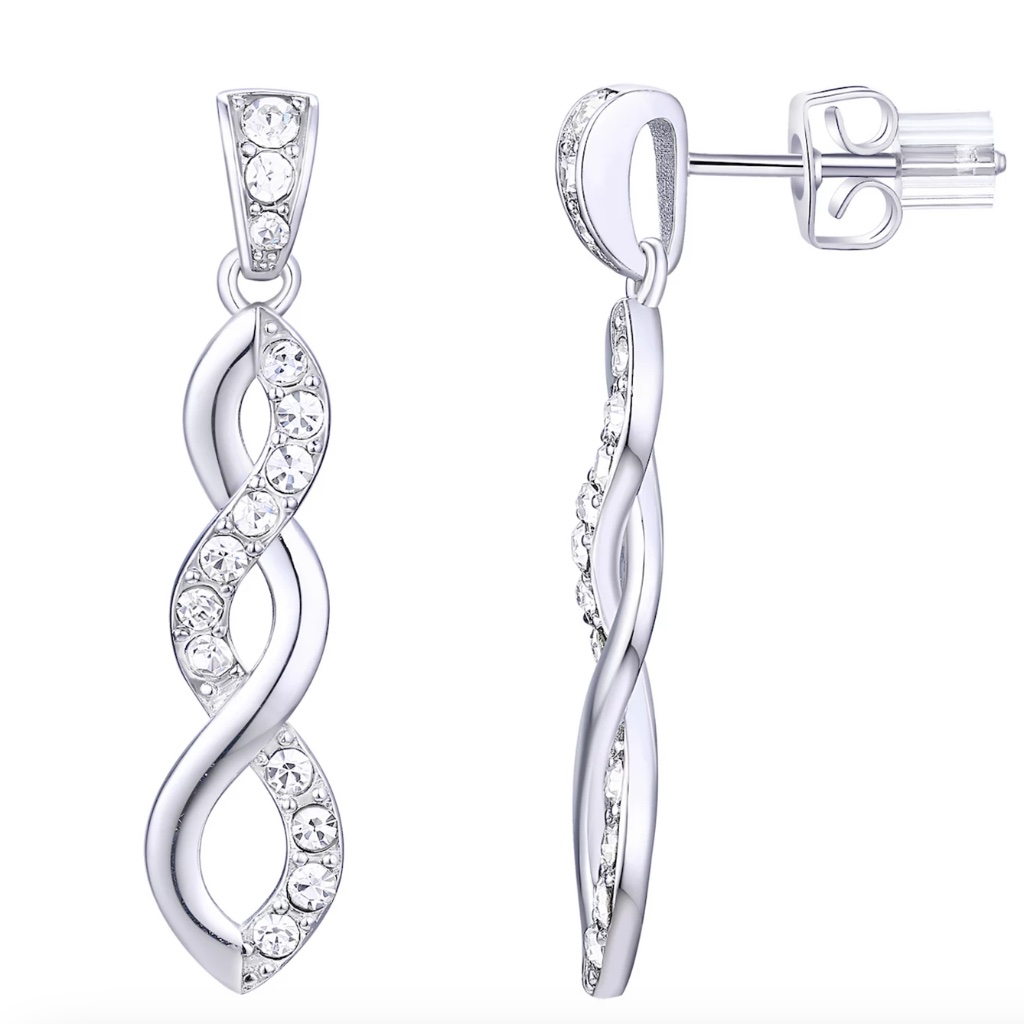 Chrystina Crystal Twist Dangle Earrings